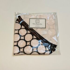 Terry Velour Hooded Towel - Brown Mod Circles